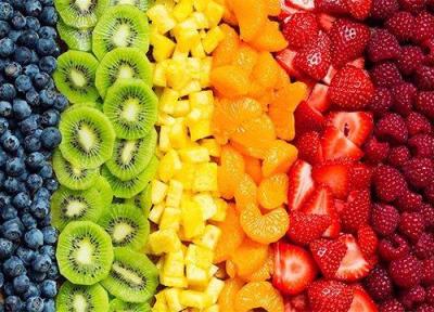 تشخیص ویتامین میوه ها از رنگ آن ها