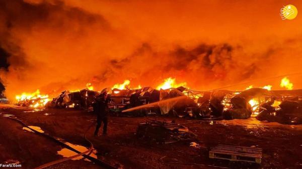 آتش سوزی در کارخانه مبل در ترکیه